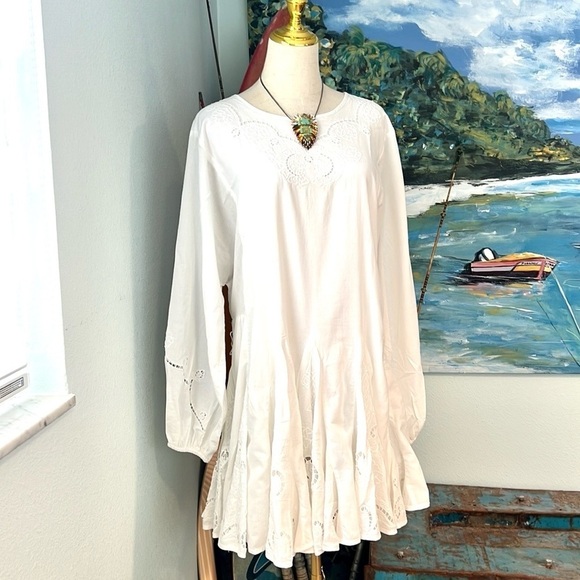 NWT, Gianni Bini,Romantic,Exquisite Dress,Layered,Full Skirt,Soft Cotton,Size L - Picture 5 of 14